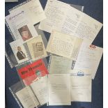 Entertainment TLS/ ALS/ compliment slips/ signed photo collection. Signatures include Michael Aspel,