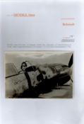 Hans Dieterle signed 7x5 vintage black and white photo. On 30 March 1939 Hans Dieterle flying the