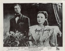 Gene Tierney (1920-1991) Actress Signed Vintage Dragonwyck 8x10 Lobby Photo. Good condition. All