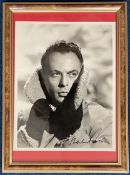 Herbert Lom signed 12x10 overall mounted And framed black and white photo. In a career lasting