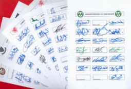 Cricket signed collection of 6 x County Cricket Club Team sheets for 2009 Season includes Surrey,