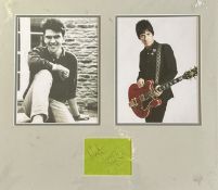 The Smiths Johnny Marr And Mike Joyce Signed Page 19x21 Photo Display. Good condition. All