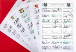 Cricket signed collection of 5 x County Cricket Club Team sheets for 2012 Season includes