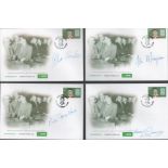 Football, Busby Babes collection of signed commemorative covers. Includes 4 covers signed by: signed