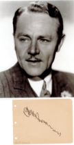 Charlie Ruggles signed 6x5 album page and 12x8 black and white photo. Good condition. All autographs