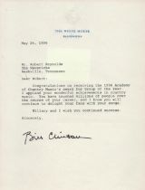 Bill Clinton Autopen Signature on The White House Headed Paper on May 24th 1996. Autopen