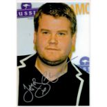 James Corden Signed 8x6 inch Colour Photo of Corden at an Awards Ceremony. Signed in Silver Ink.