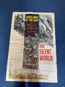 Original The Silent World 1956 Movie Poster Starring Frederic Dumas. NSS number 56 501. Technicolour