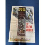 Original The Silent World 1956 Movie Poster Starring Frederic Dumas. NSS number 56 501. Technicolour