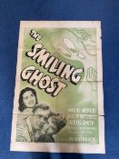 Original The Smiling Ghost Colour Movie Poster Starring Wayne Morris. NSS number 21 194. A Warner
