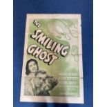 Original The Smiling Ghost Colour Movie Poster Starring Wayne Morris. NSS number 21 194. A Warner