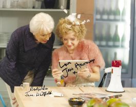 June Whitfield and Jane Horrocks signed 10x8 colour Ab Fab photograph pictured during their roles as