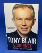 Tony Blair signed paperback book titled A Journey signature on the inside title page. Good