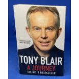 Tony Blair signed paperback book titled A Journey signature on the inside title page. Good