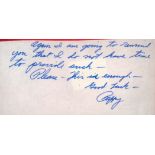 WW2 US fighter ace Pappy Boyington Medal of Honor and Navy Cross signed handwritten note. Good