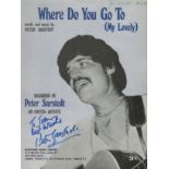 Peter Sarstedt (1941-2017) Singer Signed Vintage 'Where Do You Go To (My Lovely)' Sheet Music.