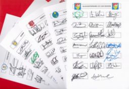 Cricket signed collection of 5 x County Cricket Club Team sheets for 2010 Season includes