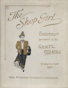 1884 Theatre Production The Shop Girl Souvenir Prints in Presentation Pack Presented to Audience
