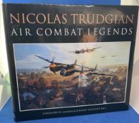 Rare 39 Signed Nicolas Trudgian 1st Ed Hardback Book Titled Air Combat Legends. Good condition.
