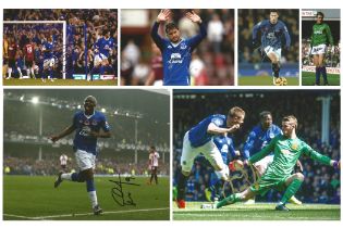 Football. Everton collection of 18 Signed colour Photos, Sizes vary between 12x8 and 10x8. Good