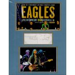 Timothy B Schmit Eagles Singer Signed Card With 11x14 Mounted Photo Display. Good condition. All