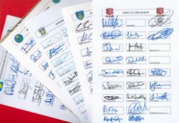 Cricket signed collection of 5 x County Cricket Club Team sheets for 2009 Season includes Durham,