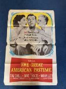 Original The Great American Pastime Colour Movie Poster Starring Ann Miller. NSS number 56 538.