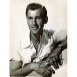 Stewart Granger signed 10x8 black and white vintage photo dedicated. Good condition. All