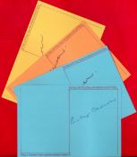 Phillip Callow collection four individually signed 6x4 poem cards. Philip Kenneth Callow (26