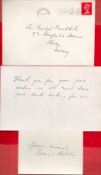 Artist Bernard Hailstone signed card, note and original mailing envelop. 6 October 1910 - 27