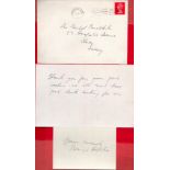 Artist Bernard Hailstone signed card, note and original mailing envelop. 6 October 1910 - 27