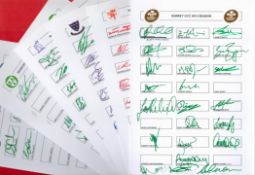 Cricket signed collection of 6 x County Cricket Club Team sheets for 2013 Season includes Yorkshire,