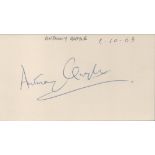 Actor Anthony Quale signed genuine signature autograph on 5x3 inch White Signature Card. Signed in