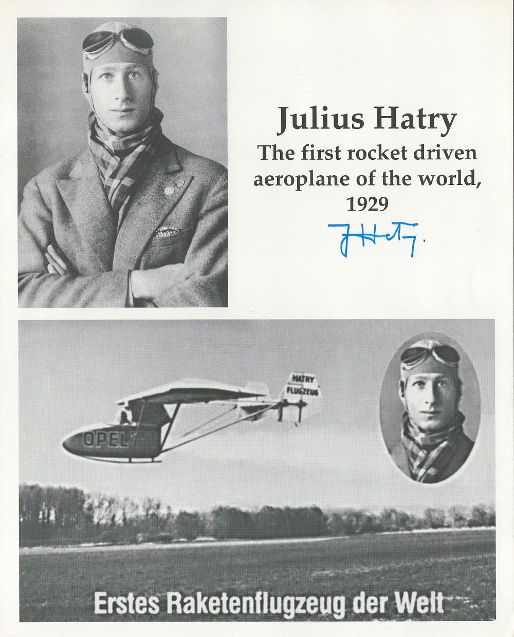 Julius Hatry German Jet Rocket pioneer signed 10x8 black and white photo. Julius Hatry (30