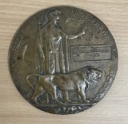 WW1 Death Plaque for Corporal George Frederick Phillips of Coldstream Guards, 2nd Battalion.