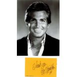 George Hamilton IV signed 5x3 album page and 10x8 vintage black and white photo. Good condition. All