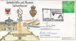 Sir Paul Lever and MEW Tidnam MBE Signed Gedenkstatte Und Museum Sachsenhausen FDC. British Stamp