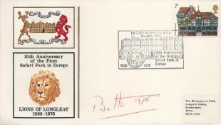 Alexander Thynn, 7th Marquess of Bath Signed 10th Anniv of the 1st Safari Park in Europe FDC.