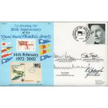 Four Signed Celebrating the 30th Anniversary of the Royal Navy Philatelic Society FDC. Signed by