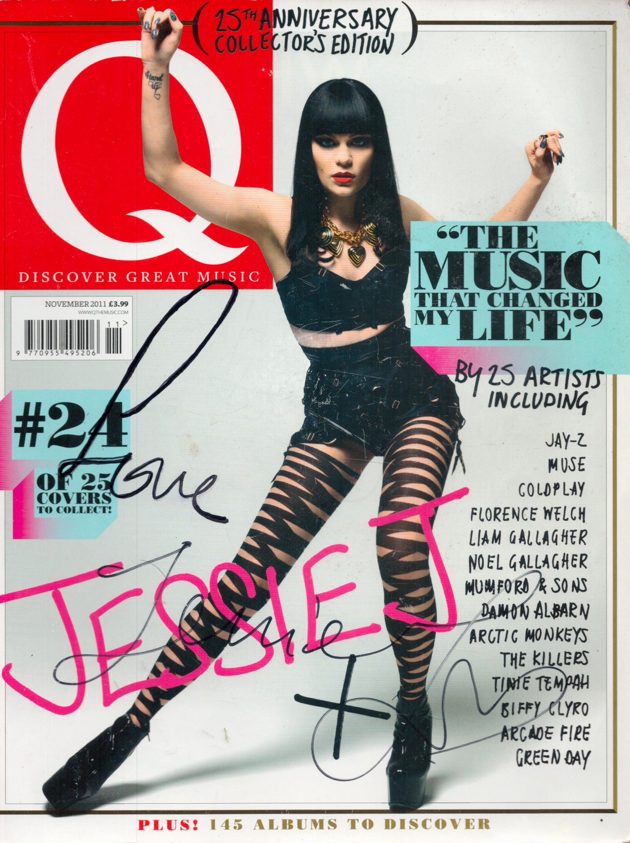 Jessie J signed 10x8 Q Magazine cover. Good condition. All autographs come with a Certificate of