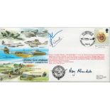 Three Signed Gloster G41 Meteor 1st Flight 5 March 1943 FDC. EJA (S)6. Signed by Sqn Ldr Jim