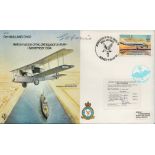 Grp Cptn GR Howie DSO Signed Reformation of No. 216 Squadron RAF 1/11/1984 FDC. Jersey Stamp with