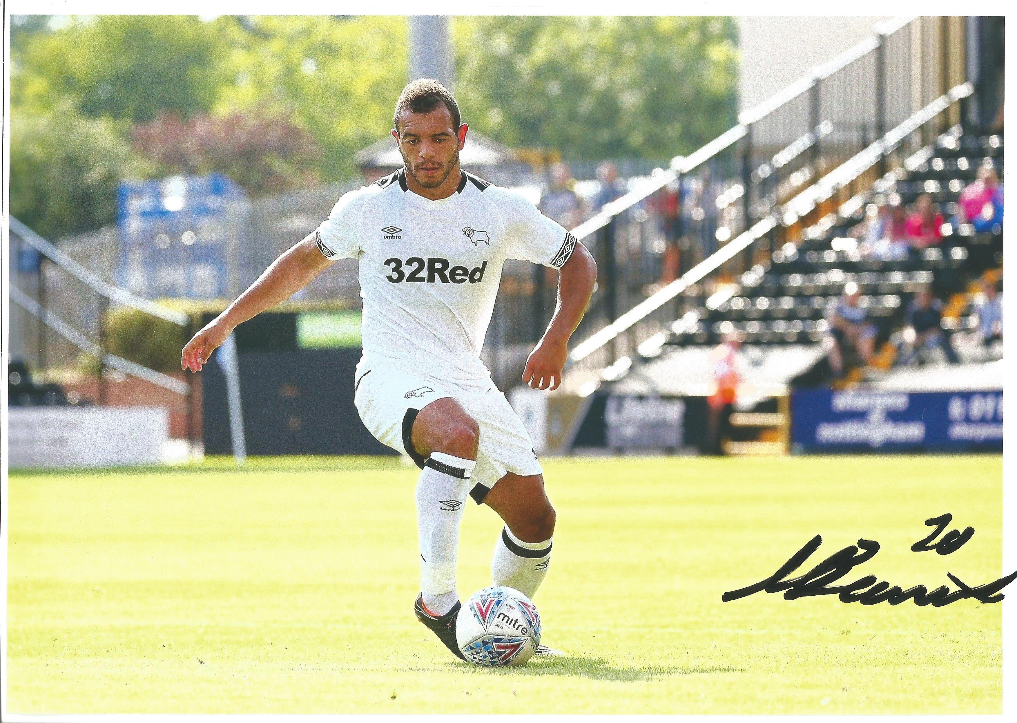 Football. Derby County Fc Collection of 7 Signed 12x8 Colour Photos. Signatures include Duane Homes, - Image 5 of 6