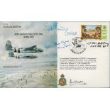 WW2 RAF Four Signed 40th Anniversary of VE Day 8 May 1985 FDC. Signed by Flt Lt Denys Gillam, Lt Cdr