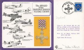 Martin Withers Signed The Award of the Distinguished Flying Cross FDC. Jersey Stamp with Jersey 12