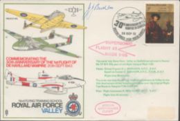 JJ Booth (600th Sqn) Signed Commemorating 30th Anniv 1st Flight De Havilland Vampire 1943 FDC.