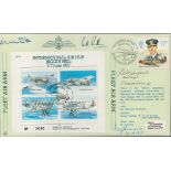 RAF Four Signed International Air Fair Biggin Hill 6/7 June 1987 FDC. Signed by Avis J Hearn, Bill