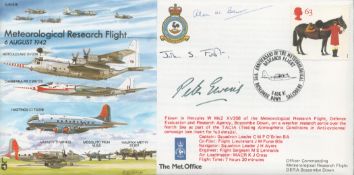 Dr Alan Brewer, Peter Ewins and Dr John Foot Signed Meteorological Research Flight FDC. British