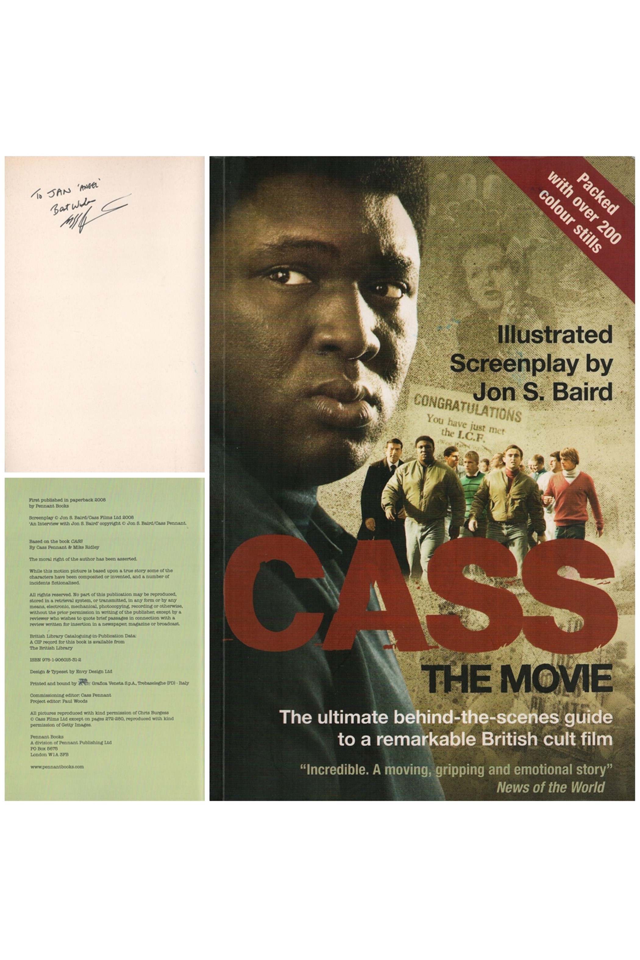 Jon S Baird Signed CASS The Movie Paperback First Edition Book. Dedicated to Jan Lamb. This Superb