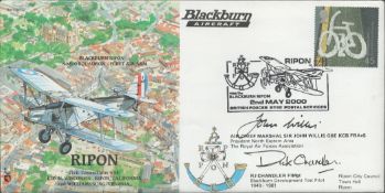 ACM Sir John Willis and RJ Chandler Signed Ripon FDC. British Stamp with 2nd May 2000 Postmark. Good